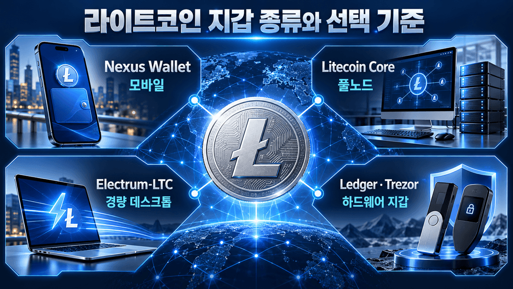 Nexus Wallet과 Litecoin Core 및 Electrum-LTC와 하드웨어 지갑 비교