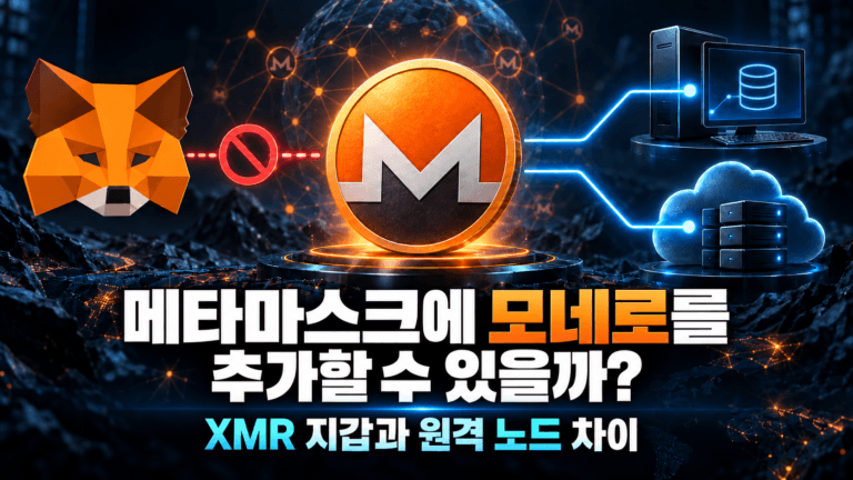 메타마스크에 모네로를 추가할 수 있는지와 XMR 지갑 및 원격 노드 차이