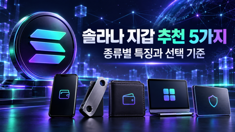 솔라나 지갑 추천 5가지와 종류별 선택 기준