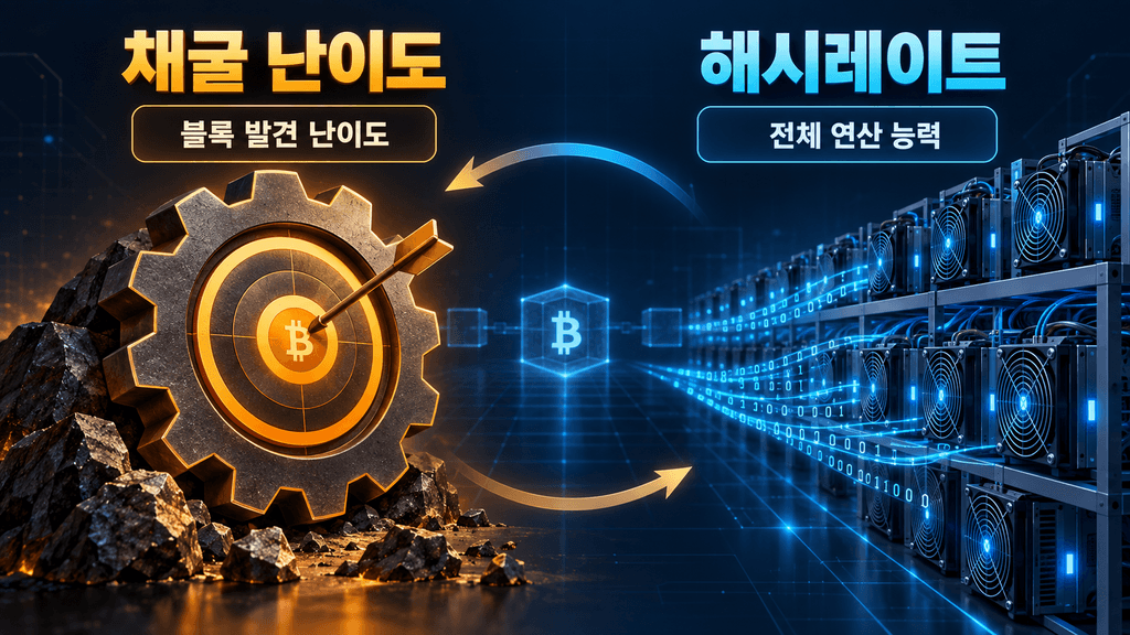비트코인 채굴 난이도와 해시레이트의 차이