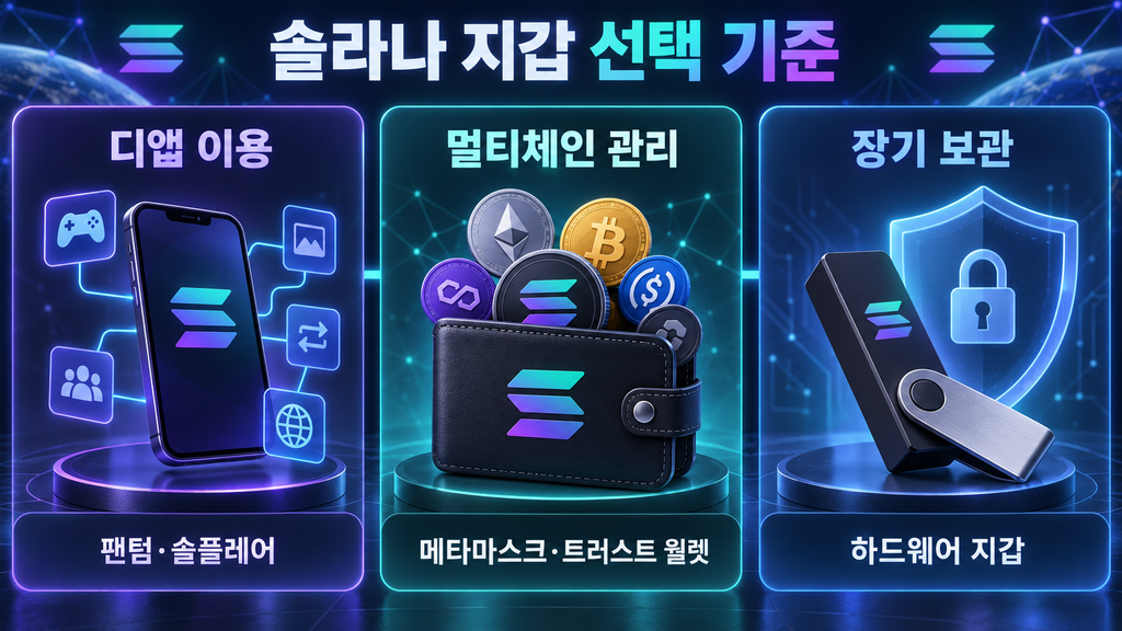 디앱 이용 멀티체인 관리 장기 보관에 따른 솔라나 지갑 선택 기준