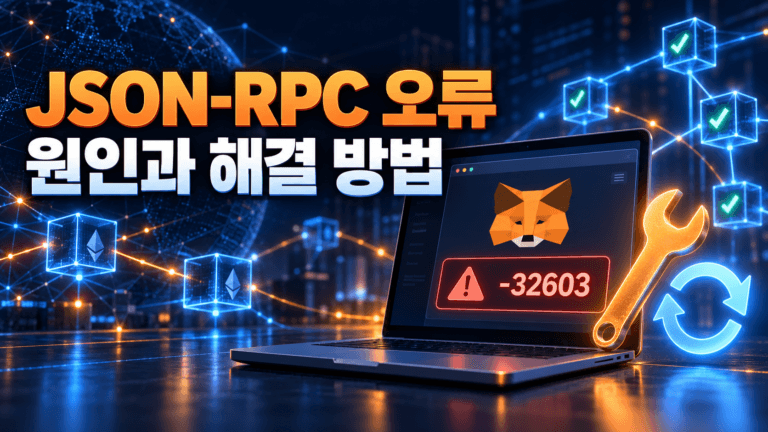 메타마스크 JSON-RPC 오류 코드 원인과 해결 방법