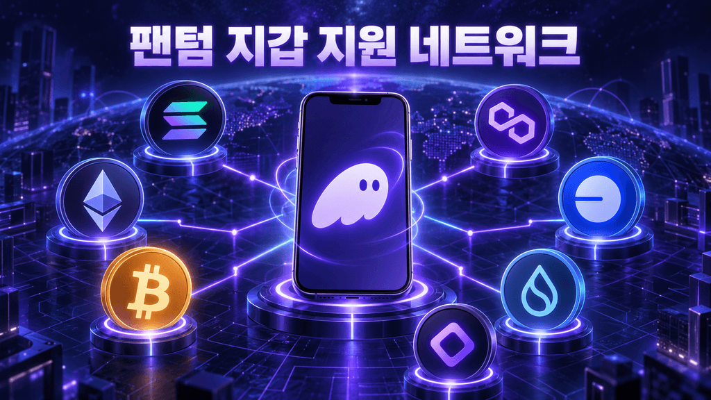 팬텀 지갑에서 지원하는 주요 블록체인 네트워크