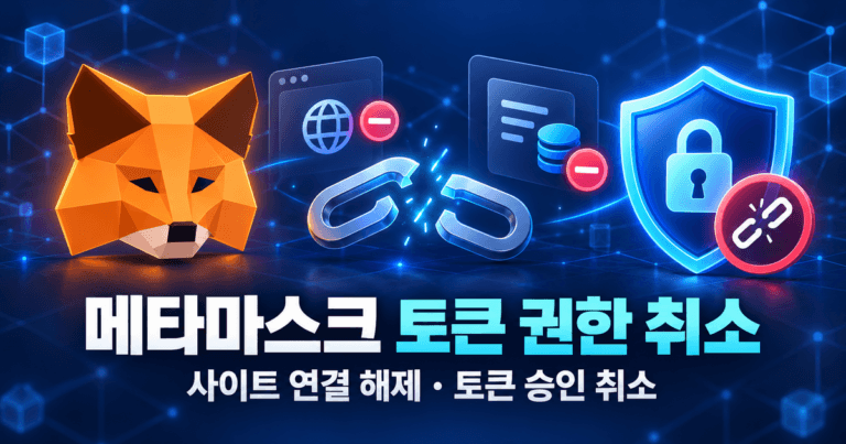 메타마스크 사이트 연결 해제와 토큰 승인 권한 취소 방법