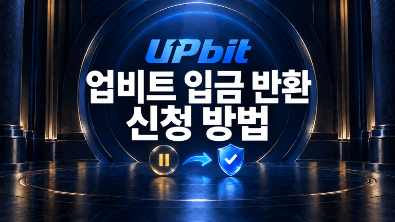 업비트 입금 반환 신청 방법